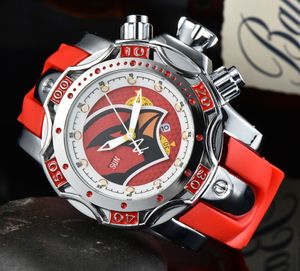 Montres pour le quartz sportif masculin IVT Watches Red World Time Fulle Fonction LED LEG SECHER