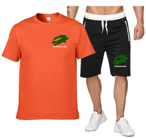 Costume de sport pour hommes, T-shirt à manches courtes de fitness d'été pour hommes, vêtements à séchage rapide pour hommes, vêtements de sport décontractés, vêtements surdimensionnés