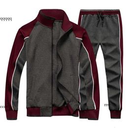 Ropa deportiva masculina para hombres de chándal de primavera casual de dos piezas Sets Stand Collar Jackets Sweinshirt Pants Joggers Traje de pista Running