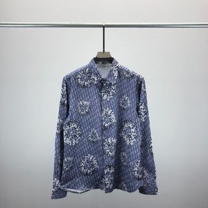 Heren lente/zomer/herfst/winter lange mouw gestreept zakelijk casual overhemd met slim fit overhemd voor heren, maat M-3XL #021