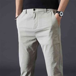 Heren lente zomer mode zakelijke casual lange broek pak mannelijke elastische rechte formele broek plus big size 28-38 210715