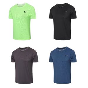 Vêtements de fitness pour hommes, confortable et respirant, T-shirt de sport à manches courtes et col rond, décontracté, à séchage rapide, printemps/été