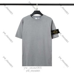 Camiseta de piedra para hombres diseñador de compañías TEES de alta calidad Summer Menswear Button Loose Buted Insignia Fashion 100% Algody Polo Stone Shirt Massimo Cef7