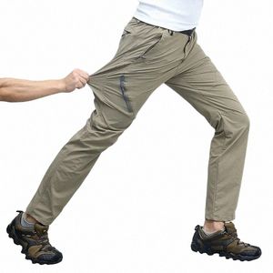 Pantalons respirants extensibles pour hommes Multifuncti élastiques ultra-minces Pantalons LG Pantalons cargo tactiques imperméables Plus Taille 7XL 8XL t6su #