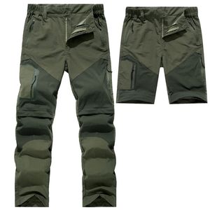 Pantalons détachables extensibles pour hommes Pantalons longs à séchage rapide d'été Pantalons d'escalade en plein air Pantalons de voyage / pêche / trekking LJ201007