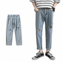 Hommes Stretch Skinny Jeans hommes Nouveau Printemps Ripped Fi Casual Cott Denim Slim Fit Pantalon Pantalon Homme Marque jeans pour hommes m3PT #