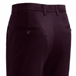 Mannen Stretchy Casual Broek Busin Pak Broek Lente Zomer Ademend Dr Broek Volledige Lengte Homme Werkbroek f2dA #