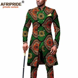 Costume pour hommes vêtements africains veste imprimée dashiki et pantalon ankara 2 pièces robes de robe pour le mariage a054 240411