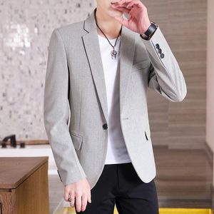 Trajes de hombre Blazers Chaqueta de traje Delgado Joven de mediana edad Casual Pequeña empresa Single West Otoño 2021 de manga larga