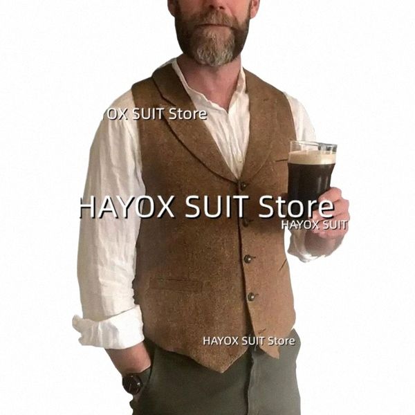 Costume pour hommes Gilet Revers Simple Boutonnage Steampunk Mariage Groom Party Gilet Sleevel Vestes k0hV #