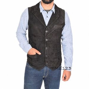 Mannen Pak Vest Single-breasted Suède Vesten Gentleman Punk Party Jas Sleevel Jas chaleco hombre t60Y #