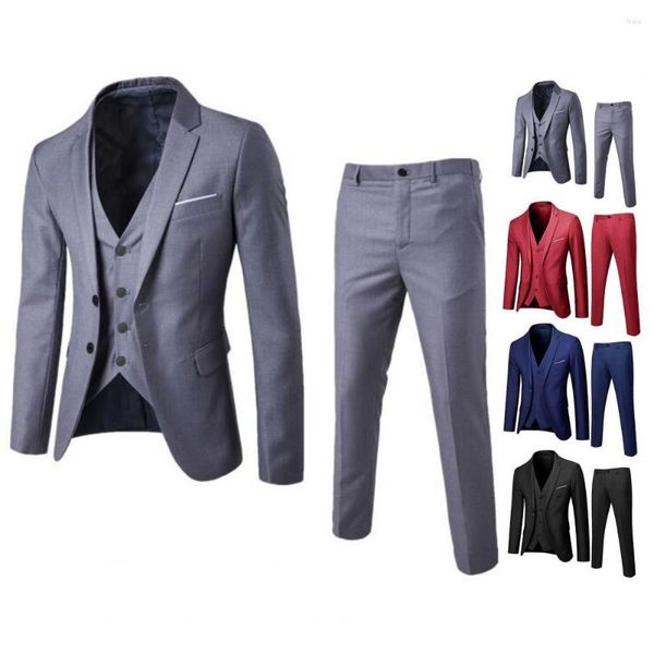 Costumes pour hommes 1 Set Men Suit Vest Coat Pantal