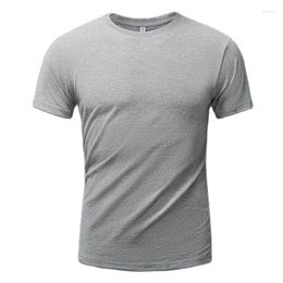 Herenpakken 137452 Solid color T-tentjes luxe trend t-shirts katoen heren sportshirt mode casual man korte mouw oversized unisex tops