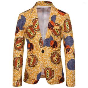 Herenpakken 16 kleuren bloemen blazers nationale stijl vrijetijdspak heren met één borsten casual jas jas m-3xl