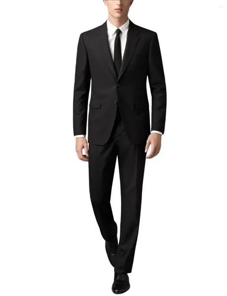 Trajes para hombres traje de 2 piezas Modern Fit Notch Lapa Jacket Formal Boda Prom Groom Customable esmoquin personalizable