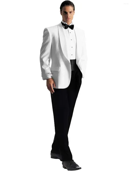 Costumes pour hommes 2 pièces costume coupe ajustée dîner de mariage smoking pour hommes affaires décontracté veste pantalon