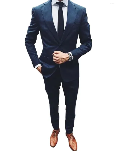 Costumes pour hommes 2 pièces de mariage pour hommes Slim Fit Tuxedo Jacket Pantalon