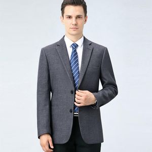 Herenpakken 2023 herfst en winter dik high-end wollen pak jas mode casual losse dubbele knop blazer