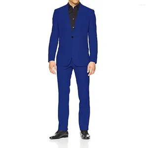 Suisses masculines 2023 Blue Mens for Wedding Gustome Made Terno Masculino Formal Blazer Party Suit Two Pieces Suit (Pantalon de veste)