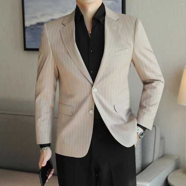 Trajes para hombre 2023 Blazer informal: chaqueta de traje de un solo pecho, moderna y ajustada