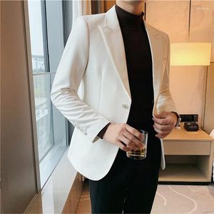 Costumes pour hommes 2023 mode affaires Blazer veste Slim Fit costume vestes Double boutonnage Groomsman fête pour homme R13