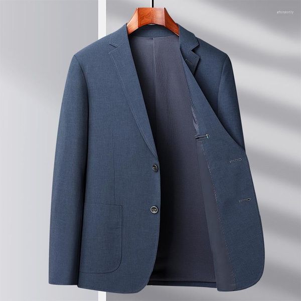 Costumes masculins 2023 tendance de la mode beau costume haut de gamme veste légère entreprise solide couleur coat élastique décontracté unique