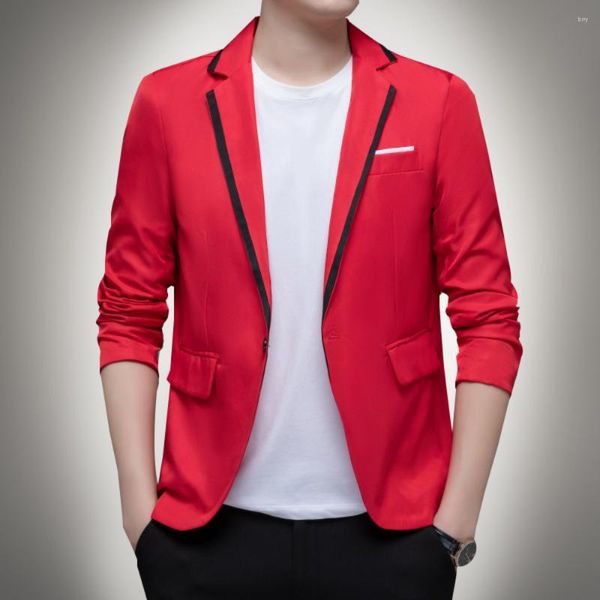 Costumes pour hommes 2023 formel rose rouge marié veste décontractée hommes Blazer vestes survêtement affaires pour la fête de mariage bal Blazers