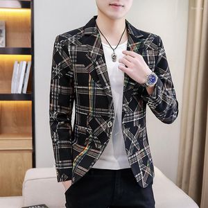 Pakken voor heren 2023 Hoge kwaliteit mode pak Koreaanse versie Slanke top Knappe trend Smart Casual Vier seizoenen Polyester Blazers