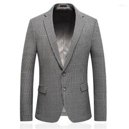 Trajes para hombres 2023 Hombres Blazer Classic Plaid Male Business Wedding Slim Fit Tuexdo Vestido de fiesta