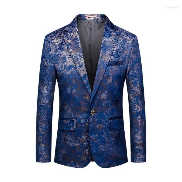 Trajes para hombre 2023, Blazers para hombre, fiesta de banquete de negocios, baile de graduación, traje de esmoquin de boda delgado, chaquetas, vestido, chal, solapa, traje de escenario