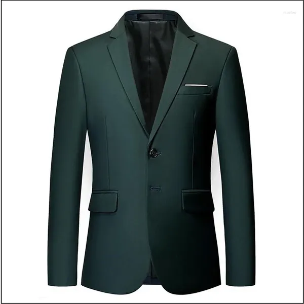 Costumes pour hommes 2023 Hommes élégant coloré Slim Fit Casual Blazer Veste Vert Violet Noir Jaune Mariage Bal Costume Formel Manteaux pour hommes