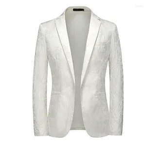 Costumes pour hommes 2023 Hommes Blanc Blazer Hommes Costume Veste Homme Manteau Femme Angleterre Style Slim Fit Light Automne Hiver