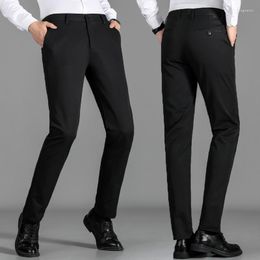 Männer Anzüge 2023 Dünne Hosen Hosen Männer Herbst Hohe Qualität Klassische Männliche Einfarbig Business Casual Tragen Formale Anzug c8