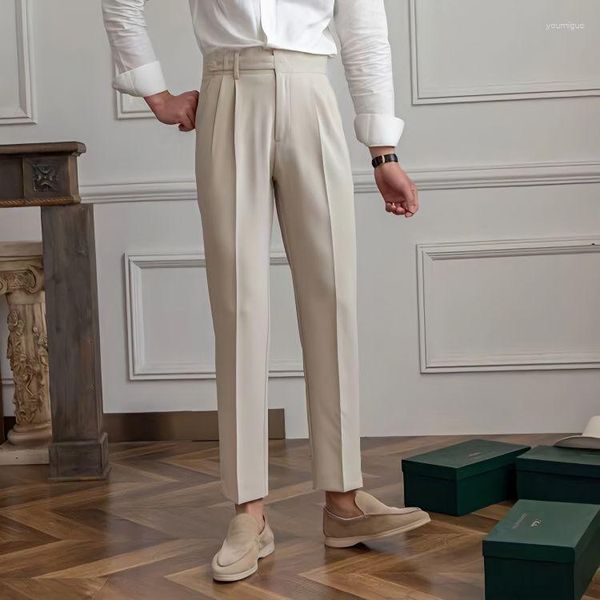 Costumes pour hommes 2023 printemps et automne coton costume droit pantalon pantalon ample affaires solide décontracté couture marque vêtements Z95