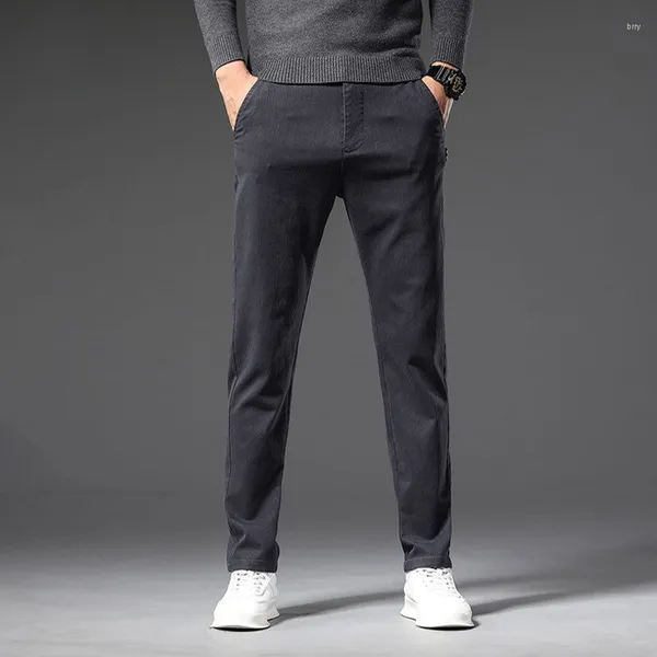 Costumes pour hommes 2023 printemps pantalons décontractés Style classique affaires à la mode bureau Stretch coton pantalon mâle marque vêtements A10