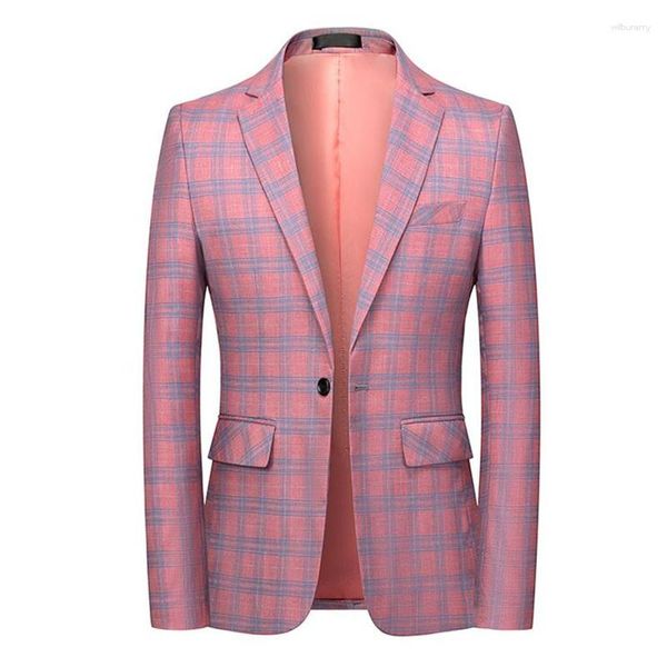 Trajes para hombre, primavera 2023, traje de negocios a cuadros de alta calidad/novio ajustado para hombre para casarse, Blazers/chaqueta informal para hombre 5XL 6XL