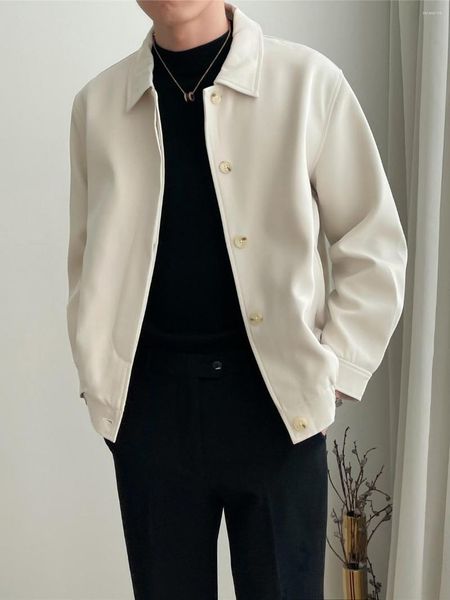 Trajes para hombres 2023, chaqueta informal de lujo ligera de primavera para hombres, abrigo holgado de estilo coreano, ropa de Boutique que combina con todo, Simple