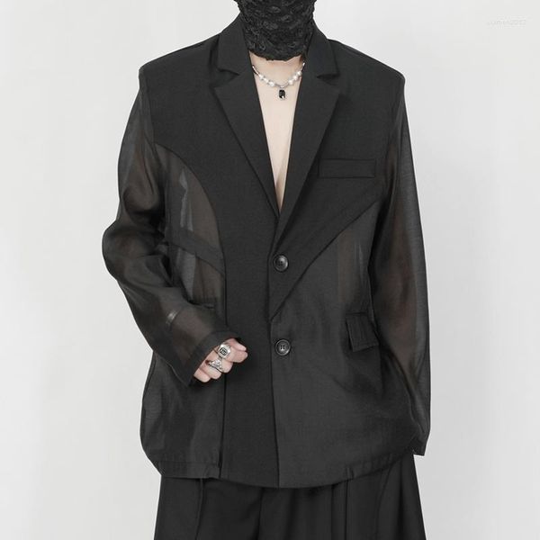 Costumes pour hommes 2023 costume mâle Niche Web célébrité Club Perspective gaze couture vestes décontractées amples