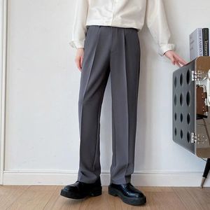 Herenpakken 2023 Zomer Mannen Westerse Stijl Broek Ijs Zijde Casual Broek Losse Grijs/Zwart/kaki Kleur Pak 28-42