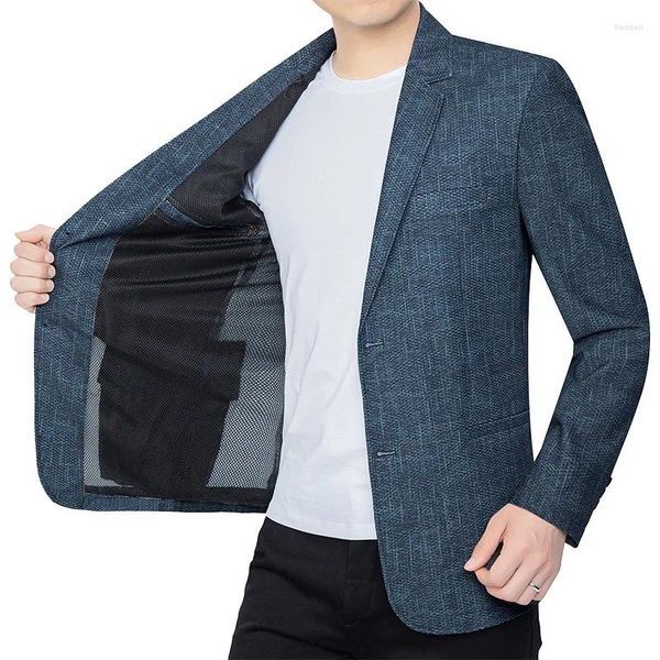 Trajes para hombres 2023 Verano Juventud y mediana edad Casual Traje de protección solar Top Papá Abrigo Seda de hielo Secado rápido Delgado