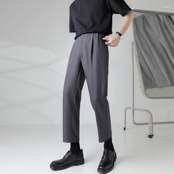 Suisses masculines 2023 Bankle-Leng long Pantalon de costume hommes lâches élastique pant