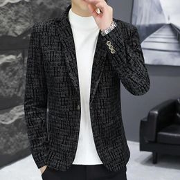 Costumes pour hommes 2024 automne haut de gamme à manches longues petit costume mâle Version coréenne de beau adolescent mode tendance Blazer Masculino