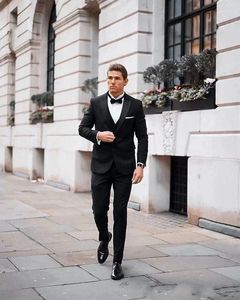 Trajes para hombres 2024 Black elegante boda formal para hombres novios tuxedo baile