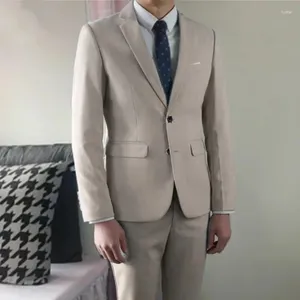 Costumes pour hommes, Boutique Business, couleur unie, pantalon d'hôtesse de mariage/robe de soirée, blazer, veste, pantalon, ensemble 2 pièces, 2024