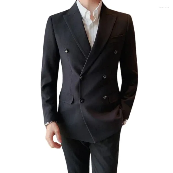 Trajes para hombres 2024 Boutique Moda Negocios Estilo británico Boda Ocio Trabajo delgado Caballero Coreano 27 Hombres opcionales Tendencia juvenil Blazer