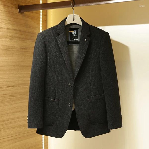 Trajes de hombre 2024-tendencia informal de negocios estilo italiano ajustado ajuste cómodo moda alojamiento viaje boda Blazer traje de lana