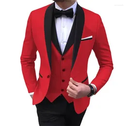 Costumes masculins 2024 Casual multicolor costume Groom Man Performance Performance PO Studio Pographie trois pièces