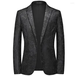 Costumes pour hommes 2024 mode décontracté motif foncé en relief Boutique costume/cintré robe de soirée Blazers veste manteau