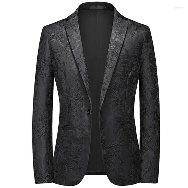 Costumes pour hommes 2024 mode décontracté motif foncé en relief Boutique costume/cintré robe de soirée Blazers veste manteau