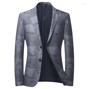 Trajes para hombres 2024 Moda Men Clothing Diseñador de lujo para hombres Blazer Negocio Formal Wear Chaqueta impresa Marca elegante Machers Blazers